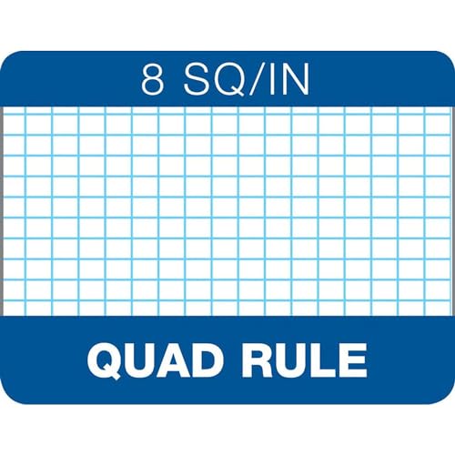 TOPS Quadrille Pad, Gum-Top, 8-1/2 x 11 Inches, Quad Rule , White Paper, 50 Sheets per Pad (33081)