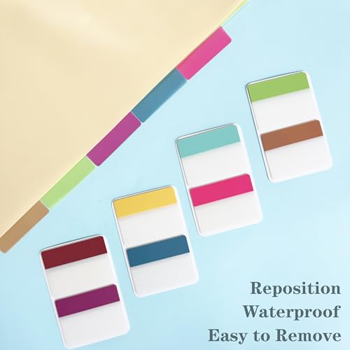 ELII 300 PCS Sticky Index Tabs 2 Inch Book Tabs,Clear Sticky Notes Classic | Pages Notebooks, File Tabs Self Adhesive,Writable and Repositionable,Self Adhesive,Smooth Writing,Transparent,Waterproof - color: Classic