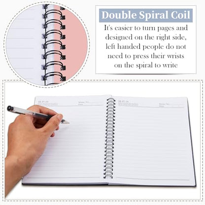Lewtemi 6 Pack Small Left Handed Notebook 8"x5" Lefty Spiral Notebooks Wire Bound Mini Notebook 50 Sheets College Ruled Paper Journal(Bright Color) - color: Bright Color