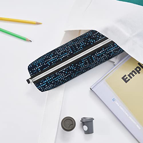 Pencil Case Cool Coding Code Big Capacity Pen Case Pencil Bag Pouch Holder Box for School Office Girls Boys Adult