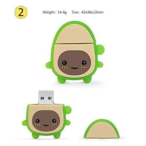 Cute USB Flash Drive 32GB, 3 Pack Fruit Design Avocado Silicone USB 2.0 Thumb Drive Computer Memory Stick Pen Drive Flash Disk Jump Drive Gift Set - color: 3-Pieces Avocado, size: 32GB