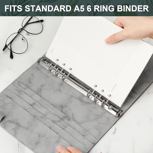 Toplive Cornell A5 Filler Paper, A5 Refill Papers 6 Ring Cornell Notes Loose Leaf Papers, 160 Sheets Refillable Inserts Paper Notes Taking System for Office School College Study - style: 2Pack Cornell Notes