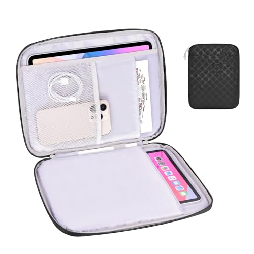 Tablet Sleeve Pouch for 9-11 Inch Tablets, Padded Case Bag for iPad Pro 11-in (M4), iPad 10.9 (10th Gen), iPad Air 11-in (M2), Galaxy Tab S9/S8, Portable Cover with Front Pocket (Black)