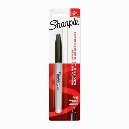 Sharpie Permanent Marker, Fine Point, Black, 1 Count - size: 1 Count (Pack of 1)