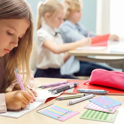Eaasty 24 Pcs Back to School Teacher Appreciation Gift Sticky Notes with Funny Pens to Do List Notepad Sticky Notes Cute Ballpoint Pens(Pastel Style) - style: Pastel Style