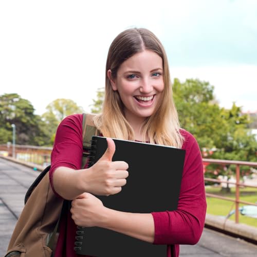 Graph Paper Spiral Notebook-A4 Grid Journal 8.5" x 11" - 4 Pack 160 Pages 100GSM Thick Paper Large Hardcover Notebooks for Note Taking Engineering Graphing Work School Supplies,Black - style: Graph
