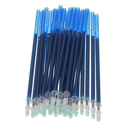 PATIKIL 24 Pcs Erasable Gel Pens Refills, 0.5mm Heat Erasable Pens Refills for Fabric Disappearing Ink Fabric Marking Pen for Sewing Quilting Writing, Dark Blue Ink - color: Dark Blue