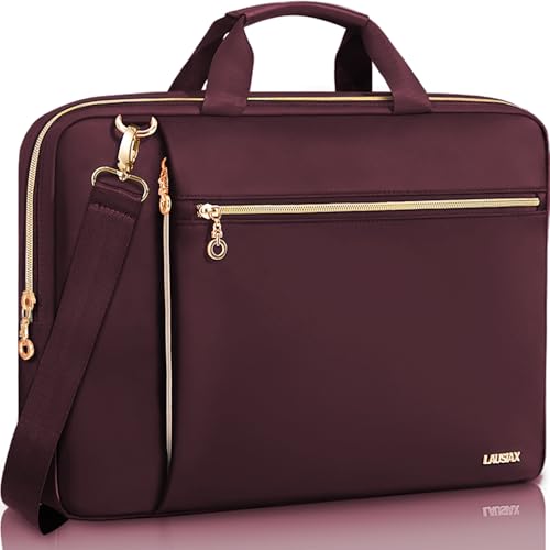 Laptop Case Bag Women Men Computer Sleeve Compatible with MacBook/Dell/HP/Acer/ASUS/LG, Waterproof Shoulder Carrying Briefcase, Red, 17-17.3 Inch - color: Wine Red, size: 17.3 inch