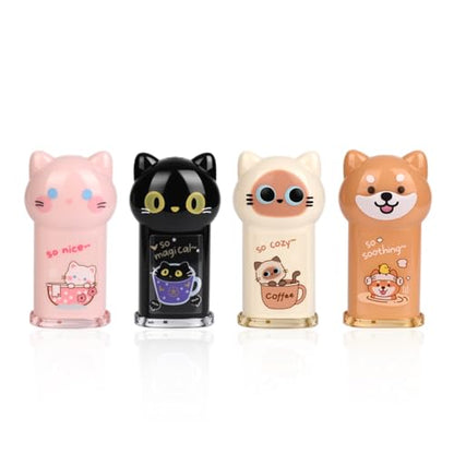 4Pcs Cute Cat Pencil Sharpeners Small Manual Pencil Sharpener Kawaii Stationery Set Kawaii School Supplies for Kawaii Office School Home Supplies - style: cat
