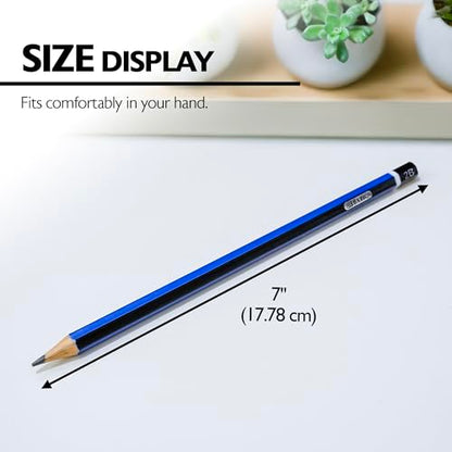 BAZIC PRODUCTS #2B Premium Wood Pencils, 12 Count, for Drawing | Softer #2B graphite for dark, bold lines, Wood barrel, fine point, shading, sketching, writing - size: 1 Count (Pack of 1)