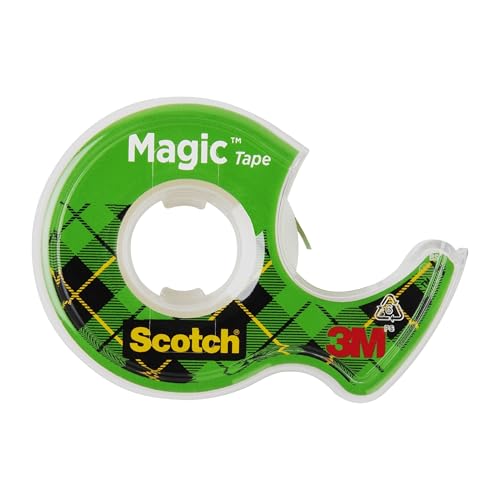 Scotch Magic Tape, Invisible, Home Office Supplies and Back to School Supplies for College and Classrooms, 4 Rolls with 4 Dispensers