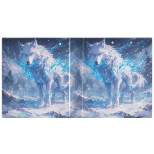 Wolf 3-Ring Binder,1.5 Inch D-Ring Organizer Folder Clipboard Binder for Work Office School - color: Coloe4
