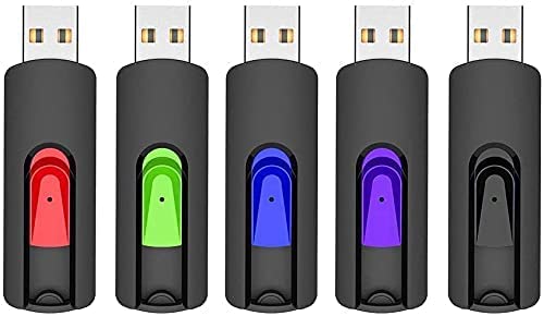 RAOYI 5 Pack 32GB USB Flash Drive, USB 2.0 Memory Stick Thumb Drives Jump Drive Pen Drive for PC Laptop Computer - 32G Multipack - color: 5 Mixed Colors, size: 32GB