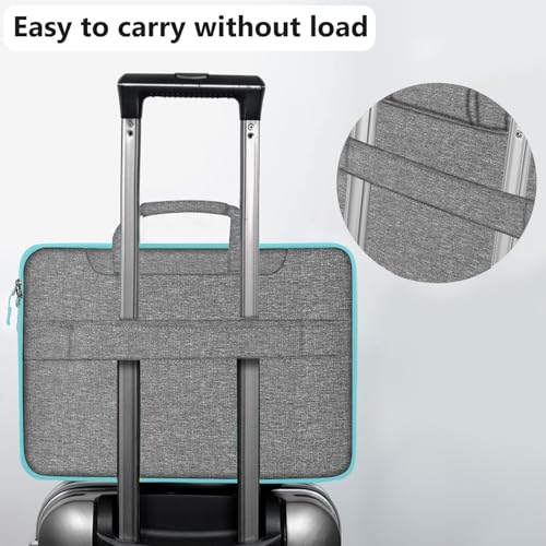 Hseok Laptop Shoulder Bag 13-14 inch Shockproof Water-Resistant HandBag with Small Case Compatible with MacBook Pro/Neo 14" M5/M4/M3/M2/M1, Mac Air/Pro 13.3", XPS 13/14, Most 13"-14" PC,DK gray-blue - color: Dark Gray-blue, size: 13"-14"