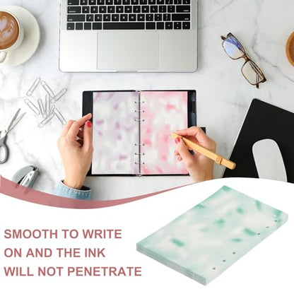PATIKIL A6 Loose Leaf Paper, 80 Sheets 6.7 x 4" Render Notebook Paper Filler Binder Refill for 6 Ring Binder Note Taking Planner Journals Professionals, Green - color: Green