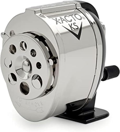 X-ACTO KS Manual Pencil Sharpener, Mountable, Metal, Classroom, Teacher Supplies, Adjustable for 8 Pencil Sizes, 1 Count (Pack of 12) - size: 1 Count (Pack of 12)