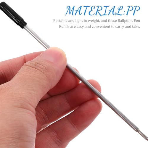 20Pcs Gel Ink Pen Refills Medium Point Metal Replacement Refills for Office Students and Creative Writing Easy to Install Smooth Writing Black Ink Pens