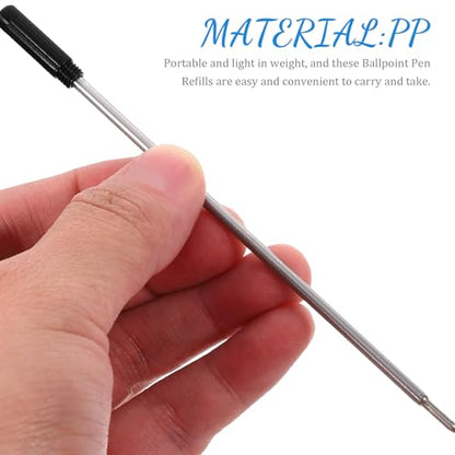 20Pcs Gel Ink Pen Refills Medium Point Metal Replacement Refills for Office Students and Creative Writing Easy to Install Smooth Writing Black Ink Pens
