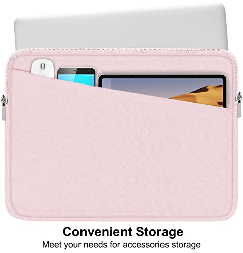 Laptop Sleeve, 15.6 inch Laptop Case, Durable Computer Carrying Bag Protective Case Briefcase Handbag with Front Pocket, Slim Laptop Case Cover for 15.6 Inch HP, Dell, Lenovo, Asus, Notebook, Pink - color: Pink, size: 15.6 Inch