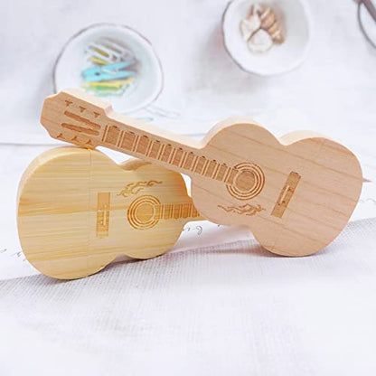 4GB USB Flash Drives Memory Sticks Thumb Drive for Gifts & Present (2Pack Maple & Bamboo Wood Guitar) - color: Maple & Bamboo Wood Guitar