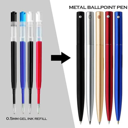 DunBong G2 Gel Ink Pen Refills, for Retractable Gel Pens, Gel Ink Rollerball Pens, 0.5mm Fine Point, Pack of 5 (Black) - color: Black