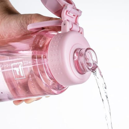Fanhaw 32 oz Clear BPA-Free Tritan Water Bottle with Fast-Flow Spout Lid, BPA-Free & Leak-Proof Wide-Mouth Reusable Bottle for Gym, School & Office, Back to School Essentials (Cherry Blossom) - color: Cherry Blossom, style: 32 Ounces