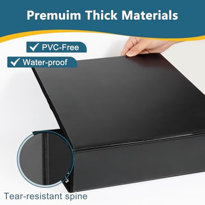 CIXILDTS 3" 3 Ring Binder, Standard 3-Inch Round Ring Binder Fit Letter Size Paper, Presentation View Binders, 10 Packs, Black - color: Black, size: 3", style: 10-Pack