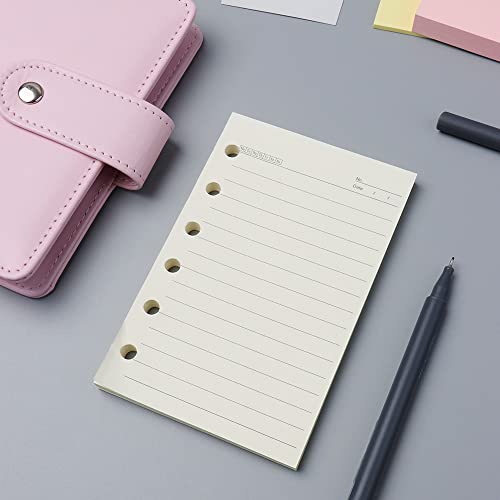 A7 Lined Refill Paper 3 Pack Loose Leaf 6-Hole Filler Paper Refills Planner Binder Insert, 120 Sheets/240 Pages Binder Notebook Papers for A7 Travel Journal Diary - size: A7