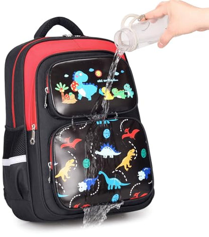3-in-1 Kids Backpack with Insulated Lunch Bag and Pencil Case for Elementary Middle School, Lightweight, Colorful Prints, Waterproof Fabric, 17" Large Capacity - color: Multicolor