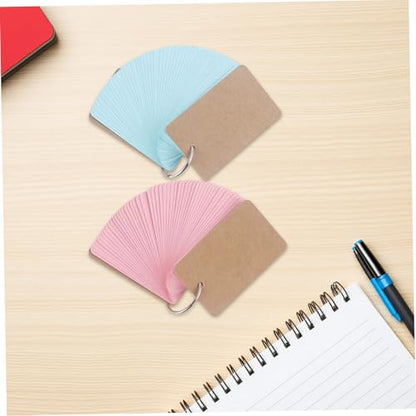 5pcs Diy Flashcards Flash Cards for Studying Blank Writing Cards Flashcards Binder Ring