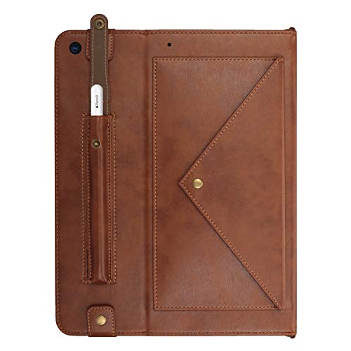 Handbag Case for iPad Mini 7.9" Series, iPad Mini 4/Mini 5 Case, Techcircle Lightweight Folio Stand Crossbody Wallet Case with Pencil Holder, Hand Strap & Shoulder Strap Soft Protective Cover, Coffee - color: 01 Coffee, size: iPad Mini 5/4/3/2/1 7.9"