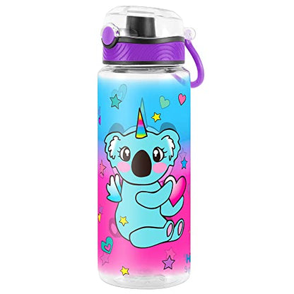 Cute Water Bottle for School Kids Girls, BPA FREE Tritan & Leak Proof & Easy Clean & Carry Handle, 23oz/ 680ml (Koala) - color: Koala