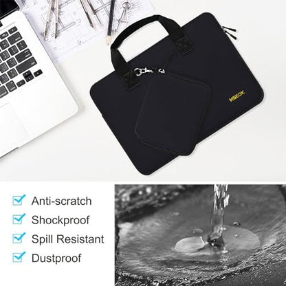 Hseok Elastic Laptop Case 13.3-14 Inches Sleeve with Small Case, Neoprene Carrying Bag Compatible with MacBook Neo 14, MacBook Pro 14 M5/M4/M3/M2/M1, XPS 14 and Most 13.3-14 Notebooks,B02K01 - color: B02k01, size: 13.3"-14"