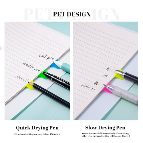Golcellia Sticky Tabs - 600 Sheets Notebook Tabs - Sticky Flags, Index & Page Tabs - Durable Divider & Binder Tabs for Books & Bibles（6 Pcs, 5 - Color） - color: Classic-03