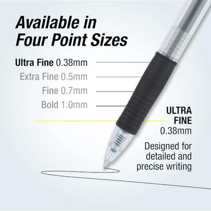 PILOT G2 Premium Refillable and Retractable Rolling Ball Gel Pens, Ultra Fine Point, Black Ink, 12-Pack (31277) - color: Black Ink, size: 12 Count (Pack of 1)