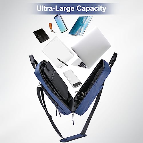 4 Inch 3 Ring Zipper Binder D-Ring, Binder with Strap 800 Sheet Capacity & Multi-Pockets School and Office Binder Organizer, Compatible with 13-Inch MacBook(Patent Design Dark Blue) - color: Dark Blue, size: 4Inch-D-ring