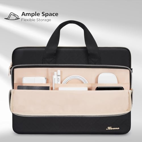 KIZUNA Laptop Sleeve Case 13 Inch Computer Shoulder Bag for 14" MacBook Pro M3 2023/M2 M1 Max /13.6" New MacBook Air M2/14 Lenovo ThinkPad X1 Carbon/Yoga C740 S740 C930/14 IdeaPad Flex 5i, Black - color: Black, size: 13-13.3 Inch