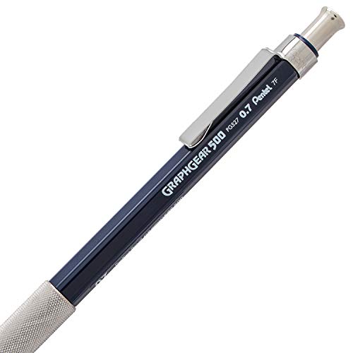 Pentel Graph Gear 500 Automatic Drafting Pencil, 0.7mm, Blue Barrel, 1 Pack (PG527BP) - style: 0.7mm