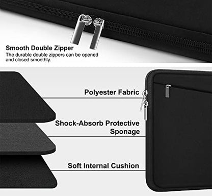 15 Inch Laptop Sleeve, Durable Computer Carrying Bag Protective Case Cover Briefcase Handbag with Front Pocket, Slim Laptop Case Cover for 15.4 Inch HP, Dell, Lenovo, Asus, Notebook, Black - color: Black, size: 15 Inch