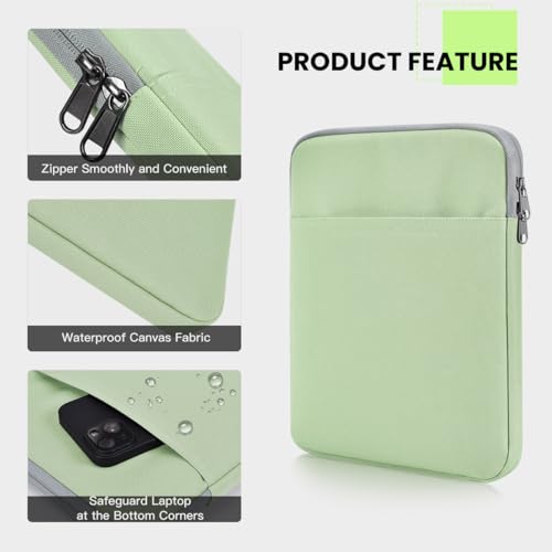 Tablet Sleeve for 11" Samsung Galaxy Tab A9+ Plus /S9 FE 10.9, Fire HD 10", iPad Air 11 M3 M4/ Pro 11 M5 M4/ 10th, Protective Case Bag Pouch, Green - color: Green, size: 9-11 Inch