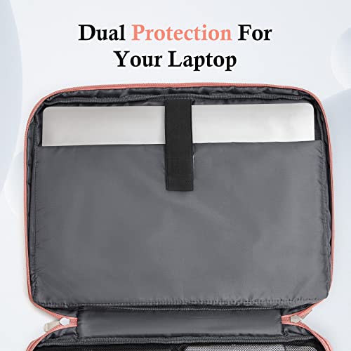 bagasin 17 17.3 Inch Laptop Sleeve Case | Slim, TSA-friendly laptop bag with handle, water-resistant & durable. Fits HP, Dell, Lenovo, Asus 17-17.3 inch notebooks - color: Pink, size: 17