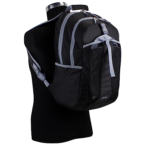 FUEL Lunch Backpack Set Teens Student Water Resistant Bookbag Bag Soft Reusable Insulated Cooler Lunch Box Thermal Travel Office Lunch Bag, Black - color: Black W/ Grey