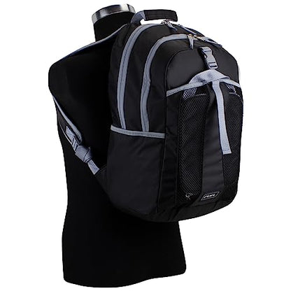 FUEL Lunch Backpack Set Teens Student Water Resistant Bookbag Bag Soft Reusable Insulated Cooler Lunch Box Thermal Travel Office Lunch Bag, Black - color: Black W/ Grey