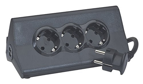 LEGRAND, 694811 3-Way Power Strip with Integrated Tablet / Mobile Phone / Smartphone Holder and 2-Port USB Charging Station for iPhone iPad Samsung Huawei On/Off Switch Extension Cable 1.5 m