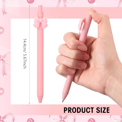 Fulmoon 50 Pcs Pink Bow Pens Coquette Ballpoint Pen Bulk Cute Writing Pens Black Ink Retractable for Birthday Baby Shower Bridal Shower Wedding Tea Party Office School Supplies (Light Pink, Bow) - color: Light Pink, size: 1 Count (Pack of 50)