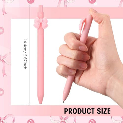 Fulmoon 50 Pcs Pink Bow Pens Coquette Ballpoint Pen Bulk Cute Writing Pens Black Ink Retractable for Birthday Baby Shower Bridal Shower Wedding Tea Party Office School Supplies (Light Pink, Bow) - color: Light Pink, size: 1 Count (Pack of 50)