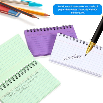 GRADENEVE 10 Pcs Spiral Notepads with Easy Tear-off Sheets and Horizontal Lines, Compact Design Small Notebooks for Classroom Study and Inspiration Recording