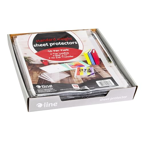 C-Line Top Loading Standard Weight Poly Sheet Protectors, Clear, 8.5 x 11 Inches, 10 per Pack, Set of 24 Packs (05017-24) - color: Clear, size: Pack of 240