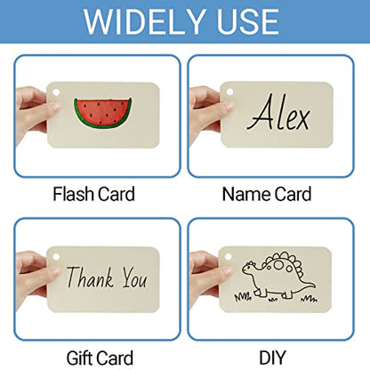 zmybcpack 24 Pack 2.2x3.5 Inches Blank Flash Cards with Binder Rings | Blank Easy Flip Index Card Mini Study Cards for Studying, 60 Sheets Each Pack - size: 2.2"x3.5"(24pack blank)