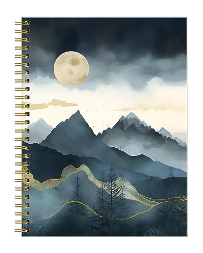 Spiral Journal Notebook for Women,A5 College Ruled Notebooks 6"x 8.4", 120 Pages Lined Journal with Premium Thick Paper,Perfect for School Office Home Gifts(abstract mountain cloud) - color: abstract mountain cloud